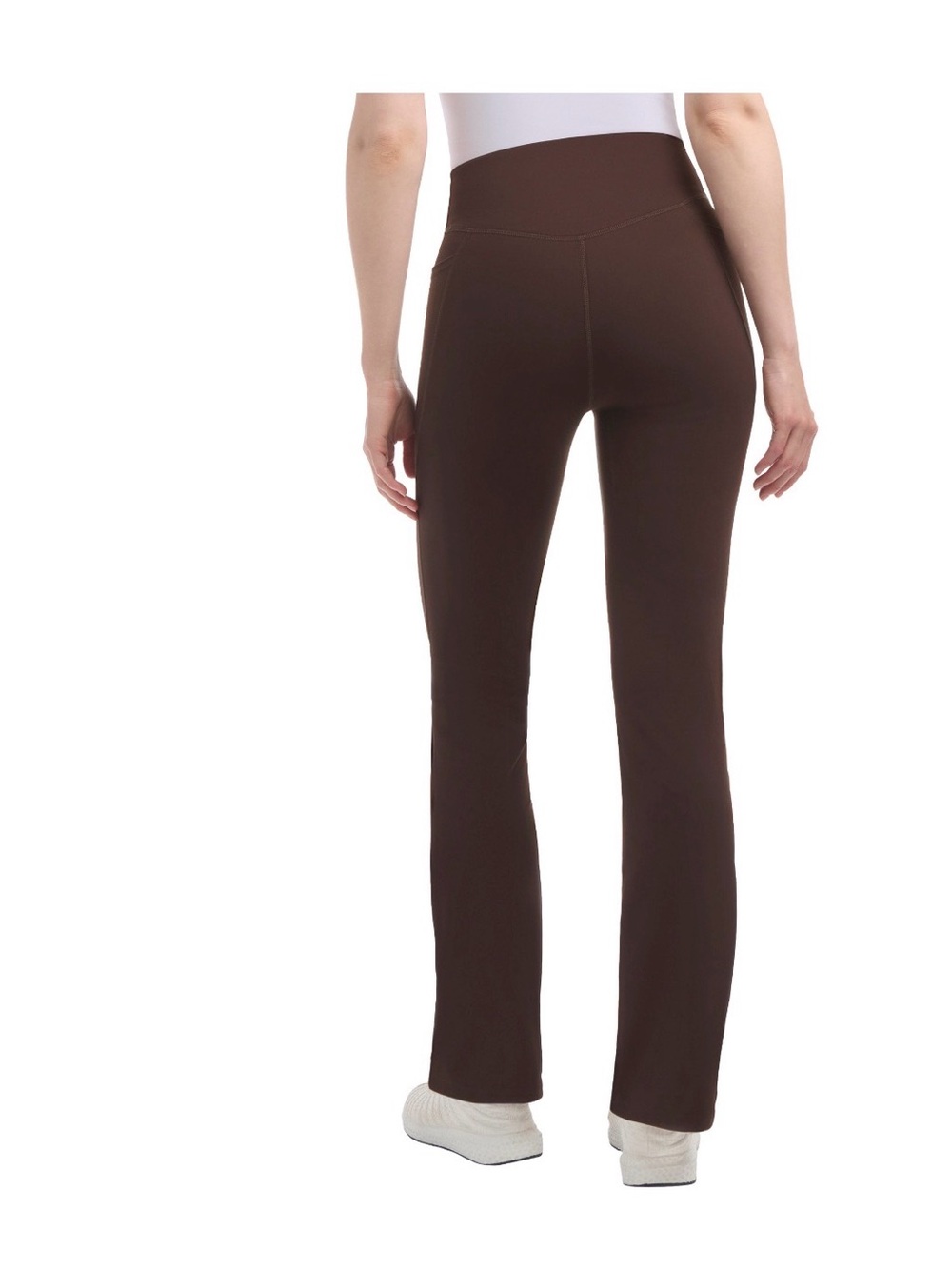 Jockey High-Waist Women's Stretch Yoga Pants - Brown Large 31.5 Inseam - Picture 3 of 3
